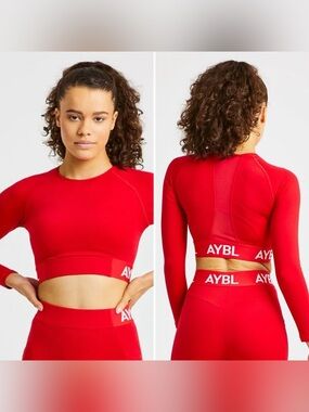 AYBL Cropped Long Sleeve Workout Top